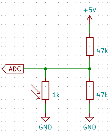 Schematic of the voltage divider setup